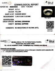 8.57/CT Natural Yellow Sapphire With Govt Lab Certificate